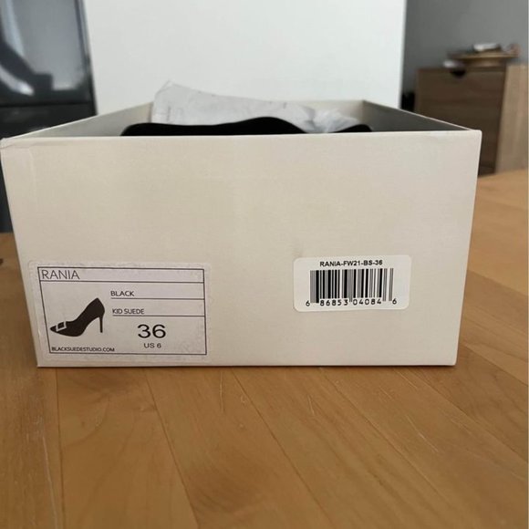 NEW Black Suede Studio Heels - Picture 3 of 3